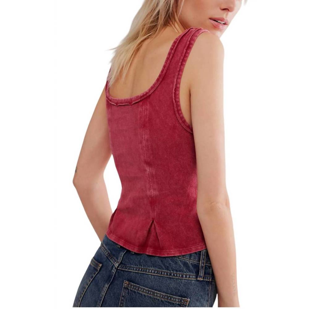 Free People Red Tank Top - Picture 3 of 3